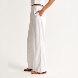 Abercrombie Linen Blend Pull On Pant